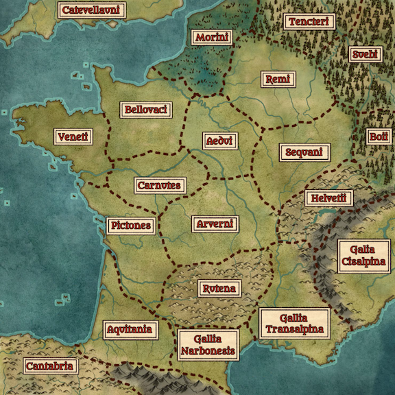 Map for the Gallic Wars campaign